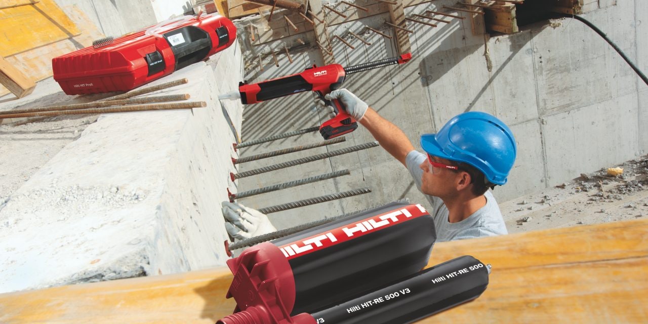 HIT-RE 500 V3 HIT-RE 500 V3 injectable adhesive mortar, ED 3500-A cordless dispenser, Rebar