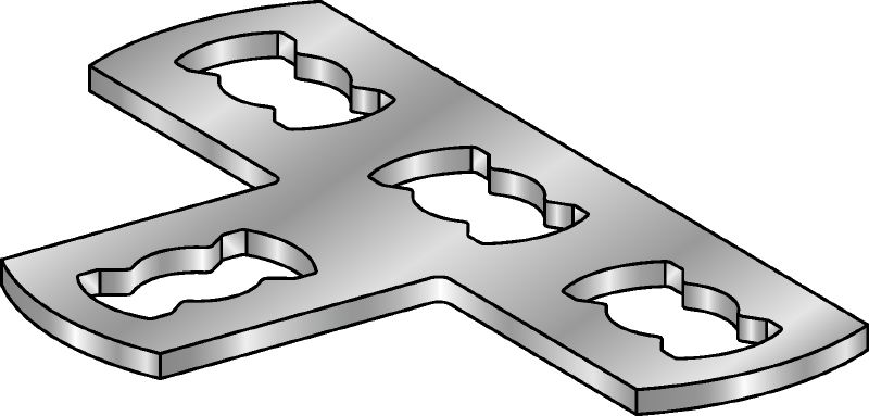 MQV-T-F Düz plaka konektörü Kanalları dik açıyla birleştirmek için sıcak daldırma galvanize (HDG) düz plaka konektörü