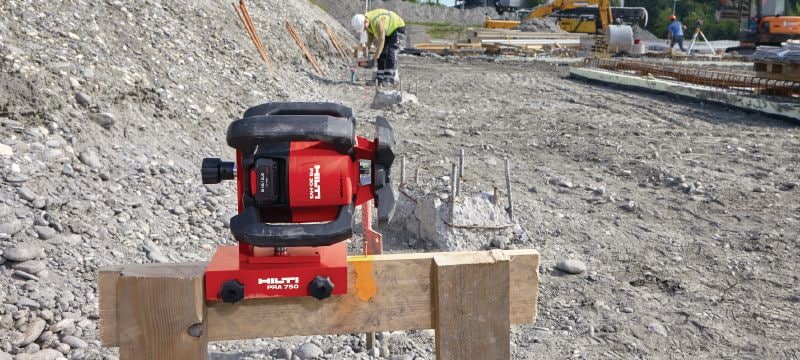 PR 30-HVS A12 Dış mekan eksenel lazerli terazi Otomatik düşey hizalama ve eğim arama fonksiyonlarına sahip, dış mekânda kullanıma yönelik eksenel lazer Uygulamalar 1