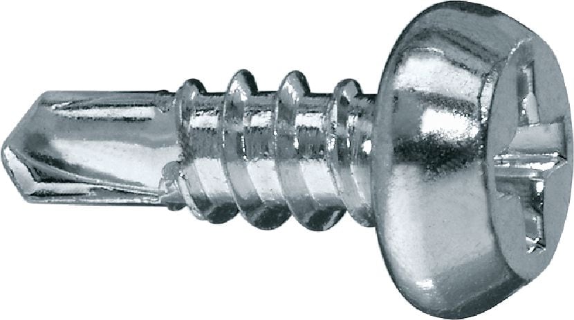 S-DD 02 Z 02 Saplamayı raya sabitlemek için yassı başlı (çinko kaplı) iç mekan metal çerçeveleme vidası