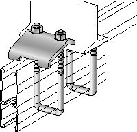 MQT kiriş kelepçesi MQ destek kanallarını doğrudan çelik kirişlere bağlamak için galvanize kiriş kelepçesi