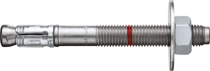 HST4 BW Takoz dübeli Çatlaklı betonda yüksek statik ve sismik yük taşıma için ürettiğimiz en yüksek performanslı takoz çektirmeli metal dübel (karbon çelik, büyük pullu)