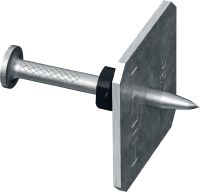 X-C P8S Concrete nails with washer Barutlu çivi çakma tabancaları kullanarak betona tespit için, çelik pullu, yüksek kalitede tek çivi