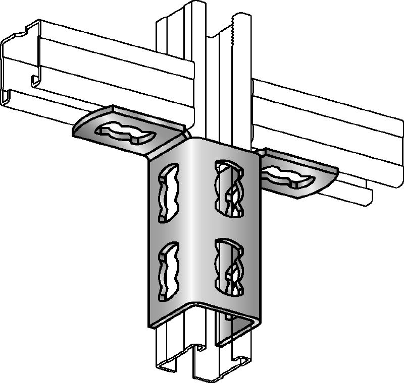 MQV-2D-R Kanal konektörü İki boyutlu yapılar için paslanmaz çelik (A4) kanal konektörü