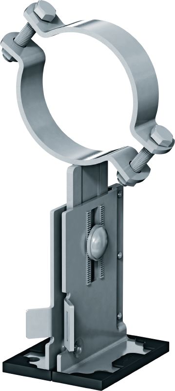 MP-PS 1-1 Boru Pabucu Ağır yük sınıfı endüstriyel uygulamalar için yükseklik ve eğimi ayarlanabilir dış mekan kaplamalı (OC), 21-173 mm (1/2 ila 6) dış boru çapında boru pabucu