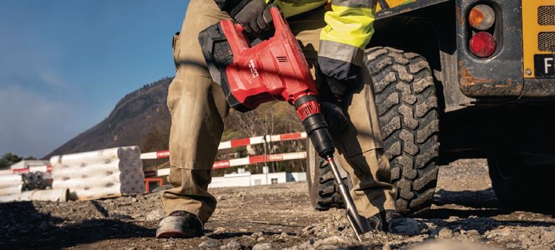 TE 60-22 Akülü darbeli delici Ağır yük tipi beton delme ve yontma işleri için Aktif Titreşim Azaltma ve Aktif Tork Kontrolü özelliklerine sahip akülü SDS Max (TE-Y) darbeli delici (Nuron akü platformu) Uygulamalar 1