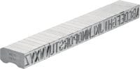 X-MC S 8/10 Çelik markalama damgaları Metal üzerine tanıtıcı bilgiler damgalamak için, sivri uçlu, geniş harf ve rakam karakterleri