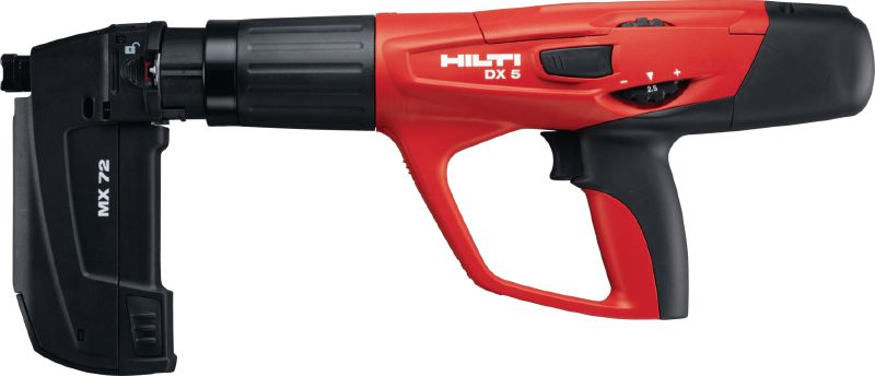 DX 5-MX Barutlu çivi çakma tabancası Yüksek verim, çok yönlü kullanım sağlayan, dijital destekli barutlu tam otomatik çivi çakma tabancası, şeritli çiviler için