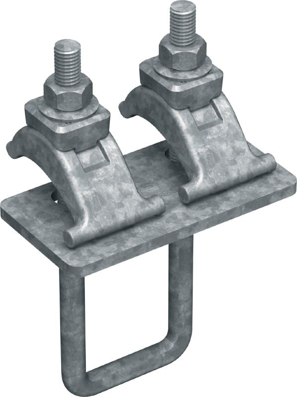 MT-BC-GS T OC Kiriş kelepçesi MT-70 ve MT-80 ana kirişlerinin çelik kirişlere sabitlenmesi için kiriş kelepçesi; düşük kirlilik düzeyindeki dış mekanlarda kullanıma yöneliktir