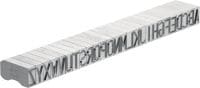 X-MC S 8/12 Çelik markalama damgaları Metal üzerine tanıtıcı bilgiler damgalamak için, sivri uçlu, geniş harf ve rakam karakterleri
