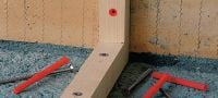 HRD-C Plastik çerçeve dübeli Beton ve duvara sabitleme için kullanıma hazır vidalı (karbon çeliği, havşa başlı) plastik dübel Uygulamalar 3
